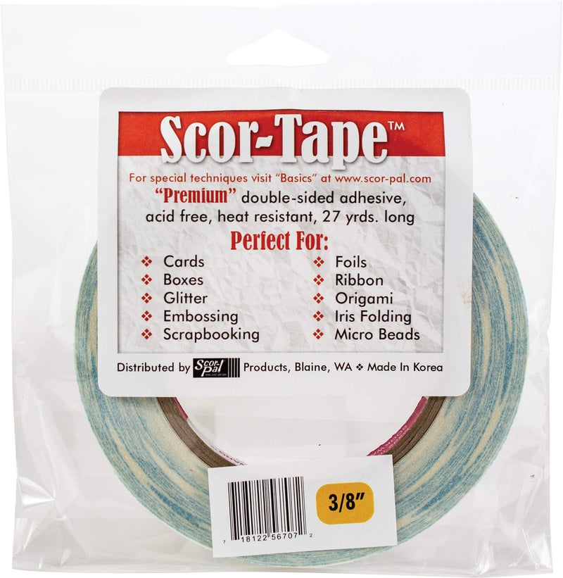 Scor-Pal Products Scor-Tape .375"X27Yd 10Pkg, 27yds 10 Pack